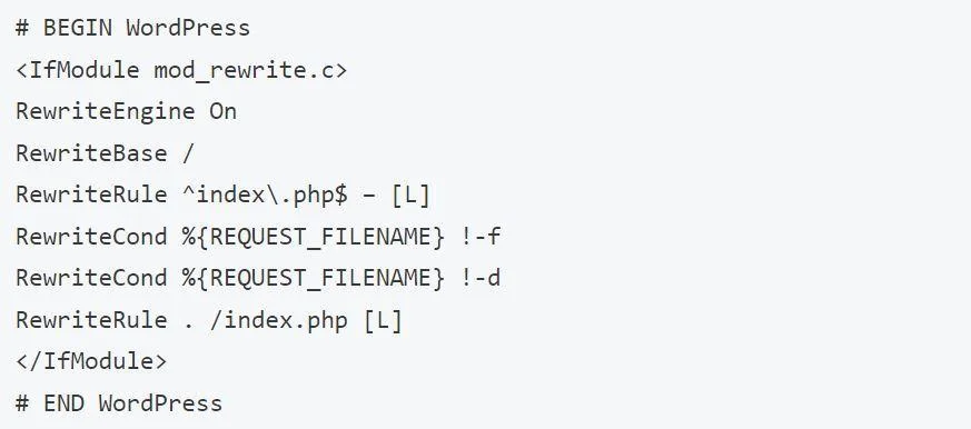 ایجاد یک فایل htaccess جدید